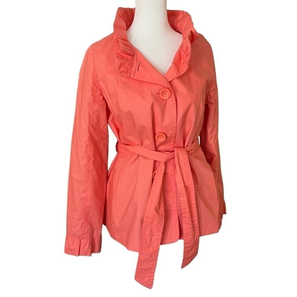 J. Crew Jackets & Blazers - J. Crew Frenchie Slicker Papaya Lightweight Jacket Sz 6